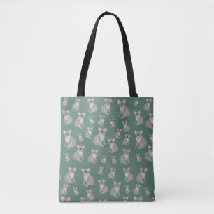 Bolso De Tela Patrón verde de Koala Eucalyptus