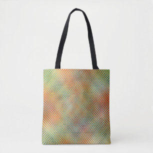 Bolso De Tela Patrón verde rosa amarillo Naranja dorado