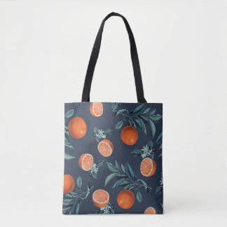 Bolso De Tela Patrón VI de limón y hoja