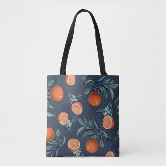 Bolso De Tela Patrón VI de limón y hoja (Anverso)