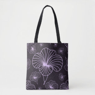 Bolso De Tela Patrón vintage con tema floral. Fondo con