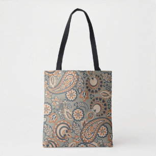 Bolso De Tela Patrón vintage sin fisuras Paisley. Grupo trasero 