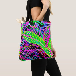 Bolso De Tela Patrón Vivid Foliage Elegance