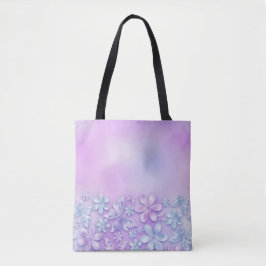 BOLSO DE TELA PATRONES DE FLORES PURPLE & BLUE OMBRE