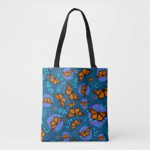 Bolso De Tela Patrones de jardín de mariposa monarca cúpula