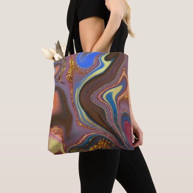 Bolso De Tela pattern abstract brown (Detalle)