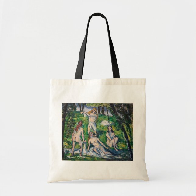 Bolso De Tela Paul Cezanne - Cuatro Bathers (Frente)