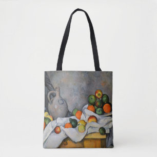 Bolso De Tela Paul Cezanne - Curtain, Jug and Fruit Bowl