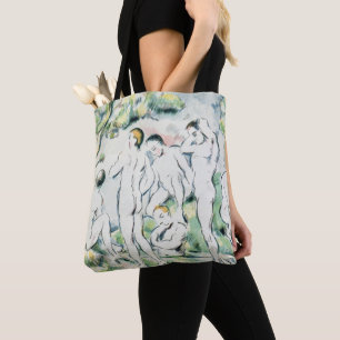Bolso De Tela Paul Cezanne el   los bañistas, pequeña placa