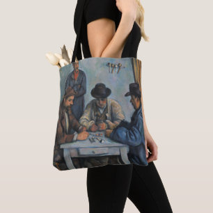 Bolso De Tela Paul Cezanne el los jugadores de tarjeta