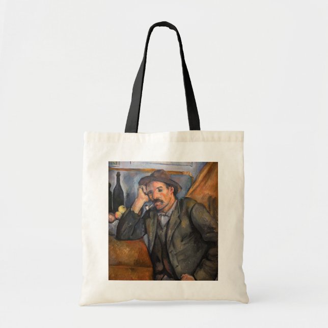 Bolso De Tela Paul Cezanne - Fumador (Frente)