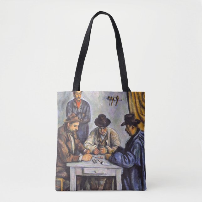 Bolso De Tela Paul Cezanne - Los jugadores de cartas (Anverso)
