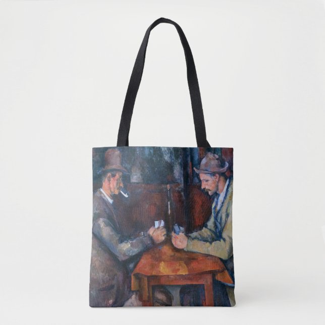 Bolso De Tela Paul Cezanne - Los jugadores de cartas (Anverso)