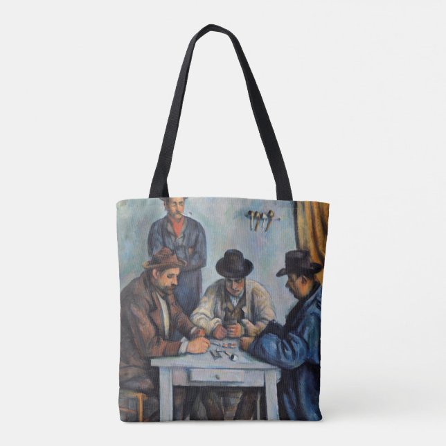 Bolso De Tela Paul Cezanne - Los jugadores de cartas (Reverso)