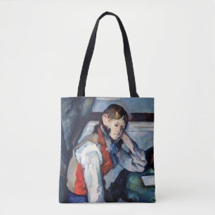 Bolso De Tela Paul Cezanne - Niño en el chaleco rojo
