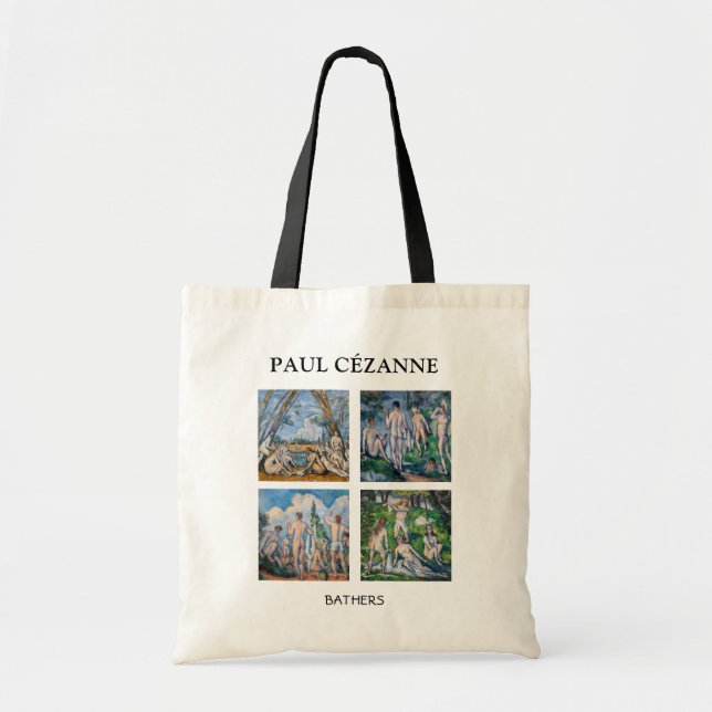 Bolso De Tela Paul Cezanne - Selección de Maestras del Bathers (Frente)