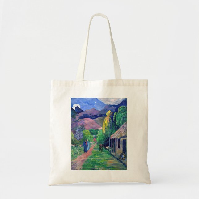 Bolso De Tela Paul Gauguin - Calle en Tahití (Frente)