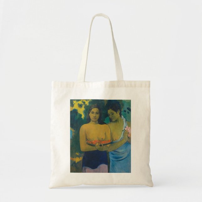Bolso De Tela Paul Gauguin - Dos mujeres tahitianas (Frente)