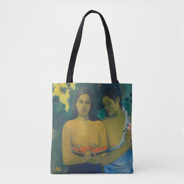 Bolso De Tela Paul Gauguin - Dos mujeres tahitianas (Anverso)