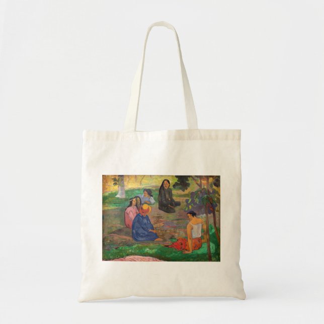Bolso De Tela Paul Gauguin - La conversación / Les Parau Parau (Frente)