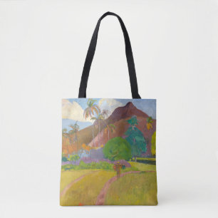 Bolso De Tela Paul Gauguin - Paisaje Tahitiano