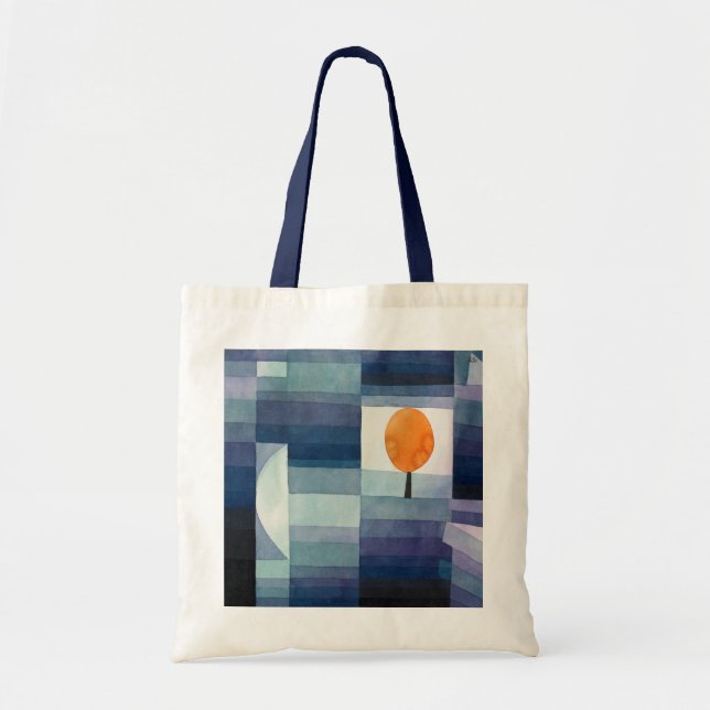 Bolso De Tela Paul Klee Harbinger de otoño. Caída azul geométric (Frente)
