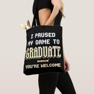 Bolso De Tela Pausé mi juego para graduarme como jugador de jueg