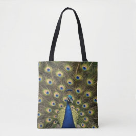 Bolso De Tela Pavo Azul