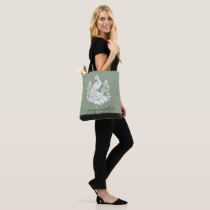 Bolso De Tela Pavo de pavo blanco callito moderno jaula verde es