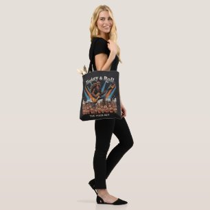 Bolso De Tela Pavo Divertido & Rock Roll Guitarrista Estrella de