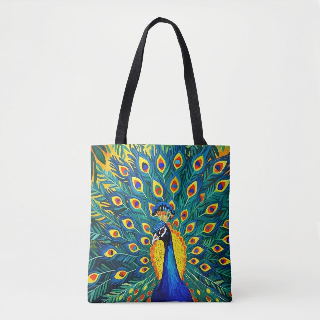 Bolso De Tela Pavo Mod (Anverso)