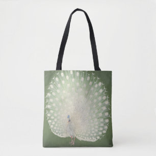 Bolso De Tela Pavo real japonés del Bello Artes el del vintag