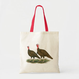 Bolso De Tela Pavos:  Chocolate