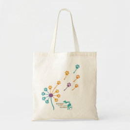 Bolso De Tela Paw Print Dandelion Tote Bag