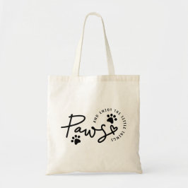 Bolso De Tela Paws and enjoy the little things Quote