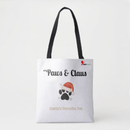 Bolso De Tela Paws & Claus – Santa’s Favorite Pet
