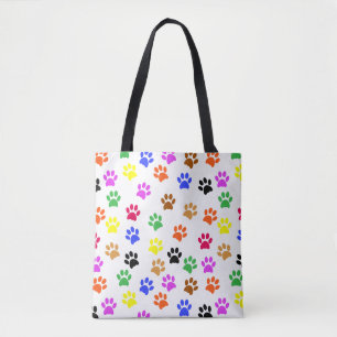 Bolso De Tela Paws coloridos
