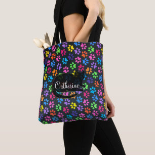 Bolso De Tela Paws coloridos