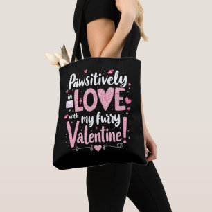 Bolso De Tela Pawsitivamente Enamorada De Mi Valentine Furry