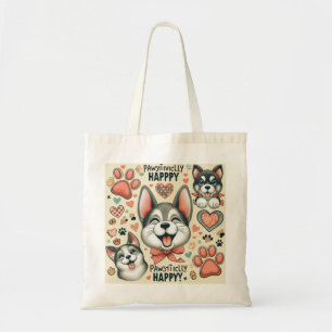 Bolso De Tela Pawsitive Happy