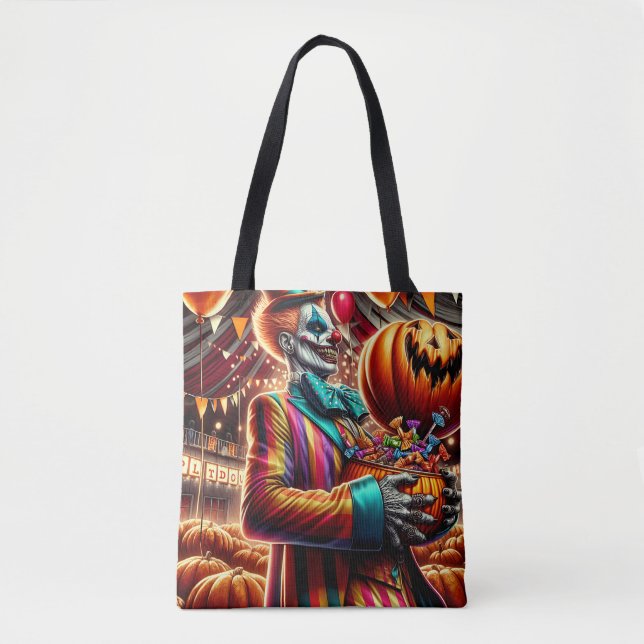 Bolso De Tela Payaso de Carnaval espeluznante Zombie Halloween (Anverso)