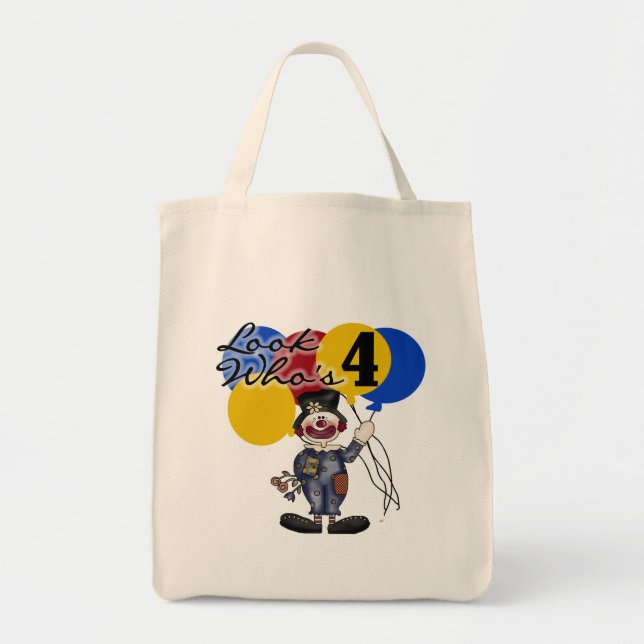 Bolso De Tela Payaso de Circo 4 camisetas de cumpleaños y regalo (Frente)