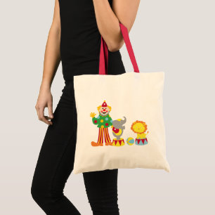 Bolso De Tela Payaso de circo personalizado y animales totan bol