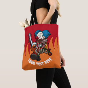 Bolso De Tela Payaso Loco Agrega tu Texto Película Monstruo Dibu