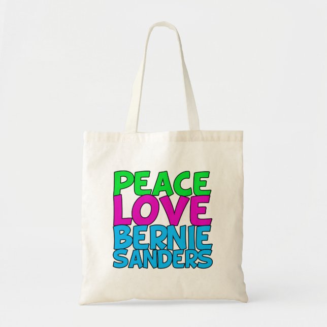 Bolso De Tela Paz Amar a Bernie Sanders (Frente)