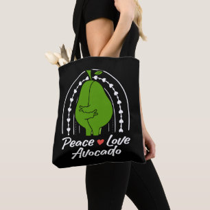 Bolso De Tela Paz Amor Aguacate Divertido Retro Amante de la Fru
