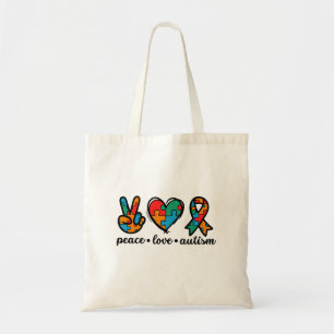 Bolso De Tela Paz Amor Autismo Conciencia