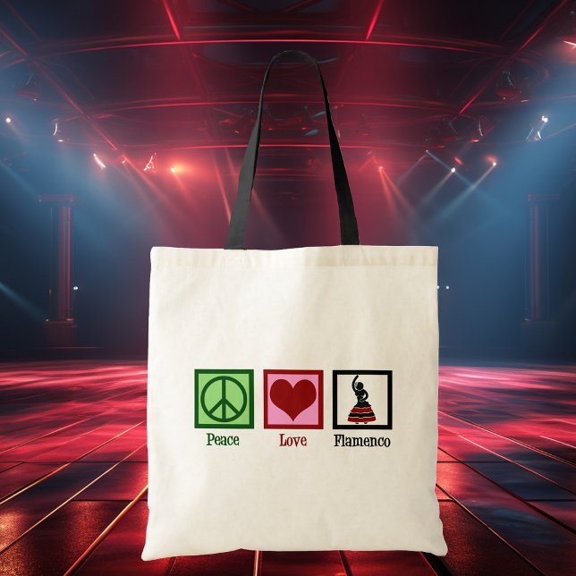 Bolso De Tela Paz Amor Flamenco Danza (Subido por el creador)