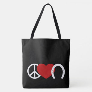 Bolso De Tela Paz-Amor-Hoof