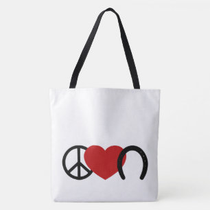 Bolso De Tela Paz-Amor-Hoof